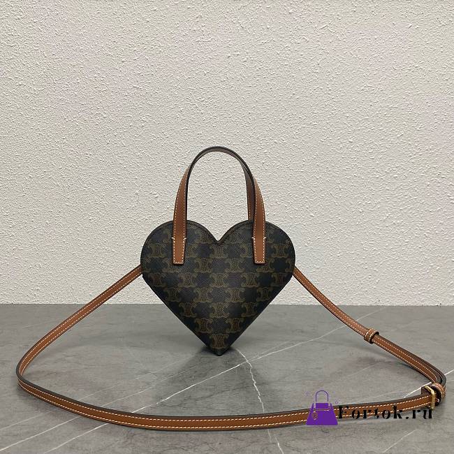 Fortok Celine Teen Coeur Celine handbag Black 19x8x13cm - 1