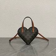 Fortok Celine Teen Coeur Celine handbag Black 19x8x13cm - 5