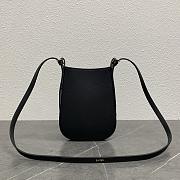Fortok Céline Heloise soft cow leather mobile phone bag Black 15x19.5x3cm - 5