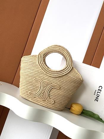 Fortok Celine braided panier raffia 21x15x10cm