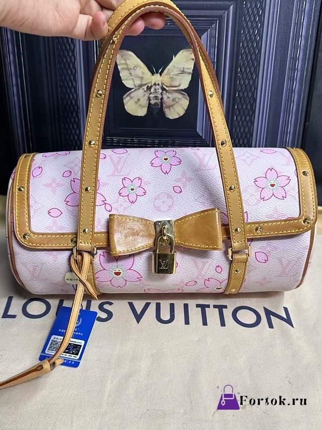 Fortok Louis Vuitton Sakura Papillon Shoulder Bag Pink 28 x 14 x 14 cm  - 1
