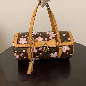 Fortok Louis Vuitton Sakura Papillon Shoulder Bag Brown 28 x 14 x 14 cm 