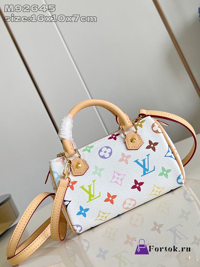 Fortok Louis Vuitton Speedy White 16 x 10 x 7 cm - 1