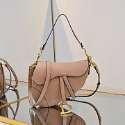 Fortok DIOR SADDLE BAG Warm Taupe Blush Grained Calfskin 25.5 x 20 x 6.5 cm - 1