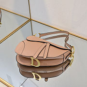 Fortok DIOR SADDLE BAG Warm Taupe Blush Grained Calfskin 25.5 x 20 x 6.5 cm - 3