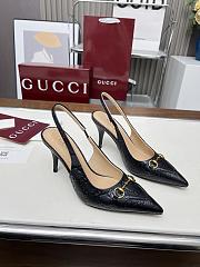 Fortok Gucci slingback pumps Horsebit Black - 1