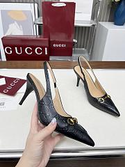 Fortok Gucci slingback pumps Horsebit Black - 6