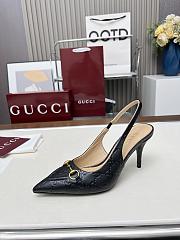 Fortok Gucci slingback pumps Horsebit Black - 4