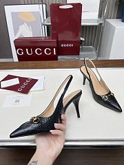 Fortok Gucci slingback pumps Horsebit Black - 3