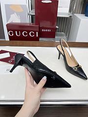 Fortok Gucci slingback pumps Horsebit Black - 2