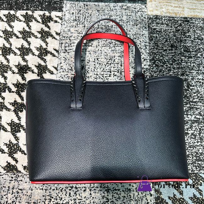 Fortok Christian Louboutin Women's Large Cabata Calfskin Leather Tote Black 39 x 30 x 14 cm - 1