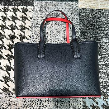 Fortok Christian Louboutin Women's Large Cabata Calfskin Leather Tote Black 39 x 30 x 14 cm
