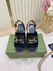 Fortok Gucci Horsebit Sandals Black 13cm - 1