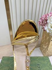 Fortok Gucci Women's sandal with bamboo Gold 9.5cm - 4