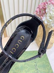 Fortok Gucci Women's sandal with bamboo Black 9.5cm - 5
