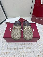 Fortok Gucci GG Supreme Monogram Miro Soft Calfskin Horsebit Slippers  - 1