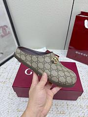 Fortok Gucci GG Supreme Monogram Miro Soft Calfskin Horsebit Slippers  - 4