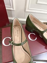 Fortok Gucci slingback pumps in a green patent leather - 6