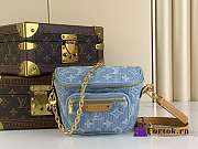 Fortok Louis Vuitton Mini Bumbag Sky Blue Monogram Denim M83353 17x12x9.5cm  - 6