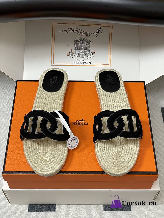 Fortok Hermes Famosa espadrille Black - 1
