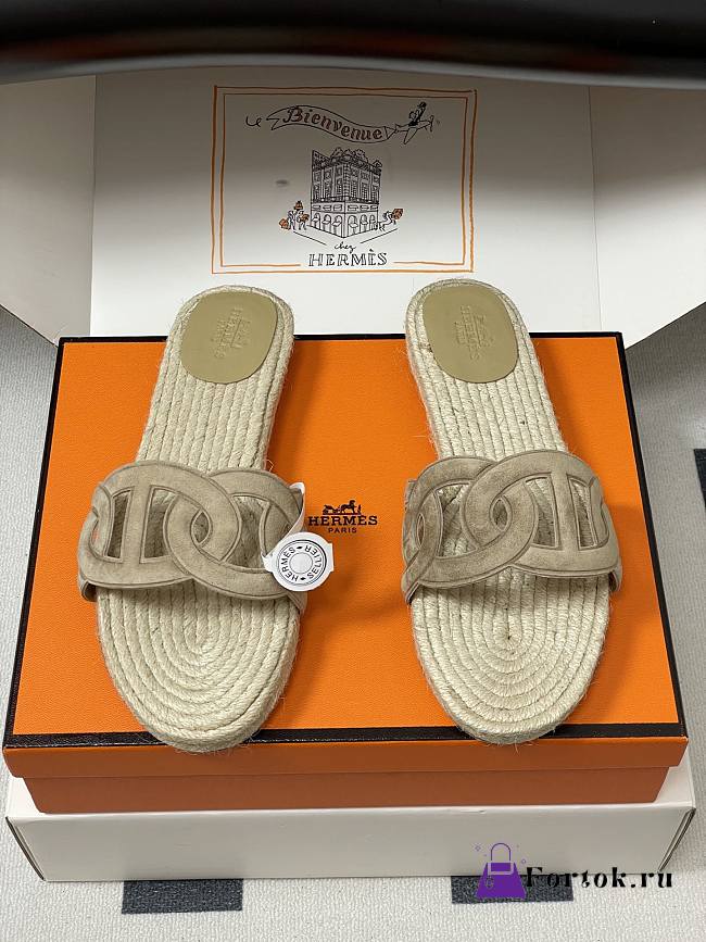 Fortok Hermes Famosa espadrille Beige - 1