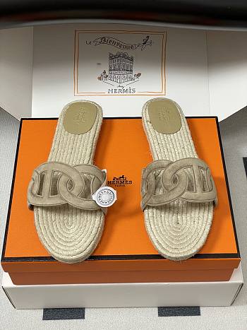 Fortok Hermes Famosa espadrille Beige