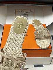 Fortok Hermes Famosa espadrille Beige - 4