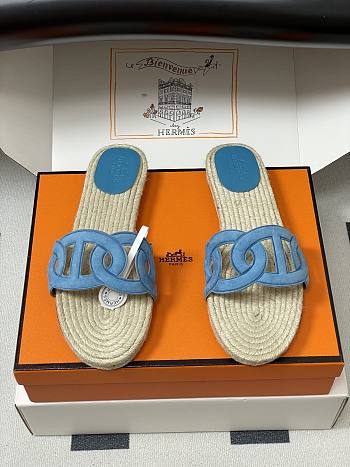 Fortok Hermes Famosa espadrille Blue