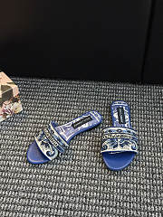Fortok Dolce & Gabbana Embroidered slides Blue - 4