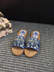 Fortok Dolce & Gabbana Embroidered Raffia slides Blue  - 6
