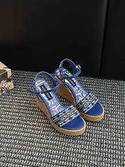 Fortok Dolce & Gabbana Embroidered Wedges Blue - 4