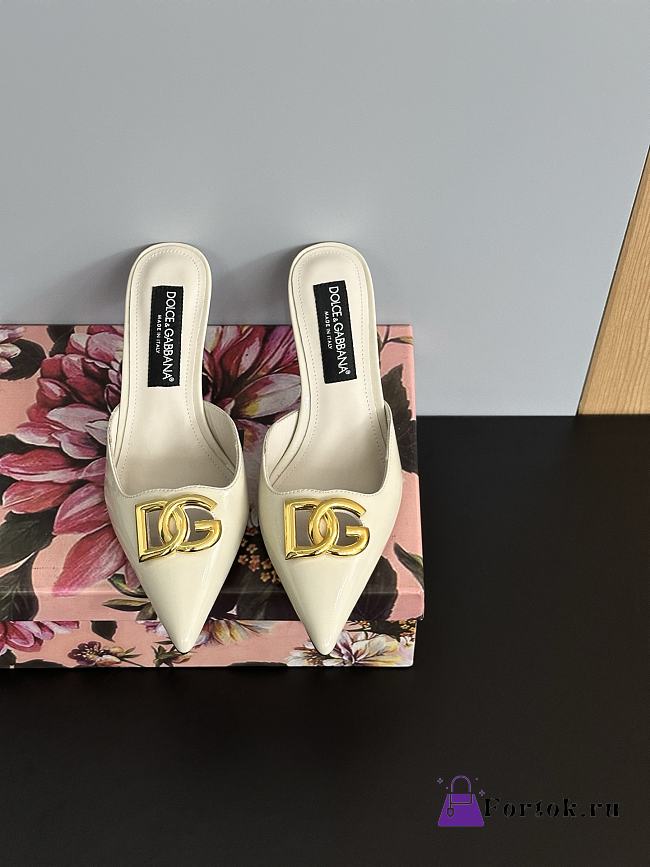 Fortok Dolce & Gabbana Pointed slides White - 1