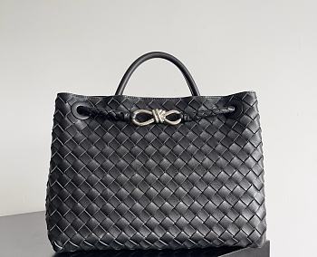 Fortok Bottega Veneta Womens Andiamo Medium Black 32*24*12cm