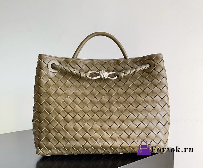 Fortok Bottega Veneta Womens Andiamo Medium Cypress 32*24*12cm  - 1