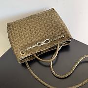 Fortok Bottega Veneta Womens Andiamo Medium Cypress 32*24*12cm  - 6