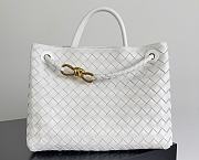 Fortok Bottega Veneta Womens Andiamo Medium White 32*24*12cm   - 1