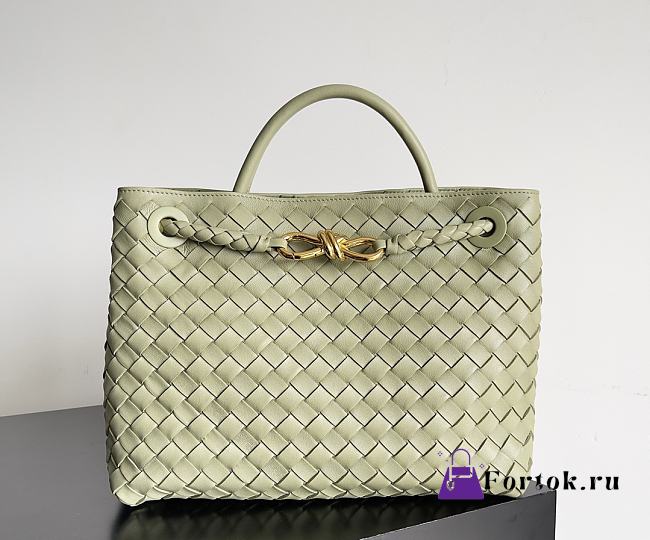 Fortok Bottega Veneta Womens Andiamo Medium Travertine 32*24*12cm    - 1