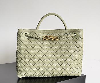 Fortok Bottega Veneta Womens Andiamo Medium Travertine 32*24*12cm   