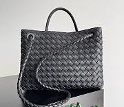Fortok Bottega Veneta Womens Andiamo Medium Black Gold Hardware 32*24*12cm - 3