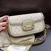 Fortok Gucci 1955 Horsebit shoulder bag White 23.5*14*5cm - 1