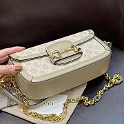 Fortok Gucci 1955 Horsebit shoulder bag White 23.5*14*5cm - 6