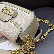 Fortok Gucci 1955 Horsebit shoulder bag White 23.5*14*5cm - 2