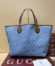 Fortok Gucci Totissima Demi Tote Light Blue 30.5*28*27cm - 1