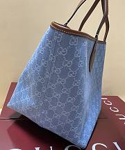 Fortok Gucci Totissima Demi Tote Light Blue 30.5*28*27cm - 6