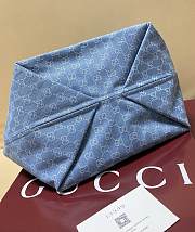 Fortok Gucci Totissima Demi Tote Light Blue 30.5*28*27cm - 3