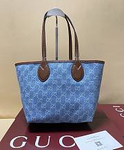 Fortok Gucci Totissima Demi Tote Light Blue 22*19*18cm - 3