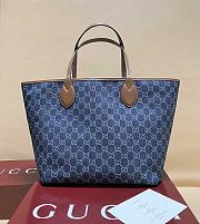 Fortok Gucci Totissima Demi Tote Dark Blue 30.5*28*27cm - 6