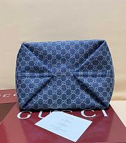 Fortok Gucci Totissima Demi Tote Dark Blue 30.5*28*27cm - 4