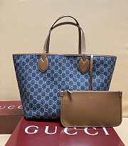 Fortok Gucci Totissima Demi Tote Dark Blue 30.5*28*27cm - 1