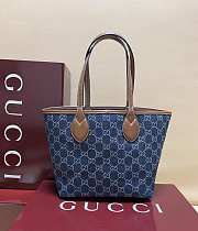 Fortok Gucci Totissima Demi Tote Dark Blue 22*19*18cm - 1